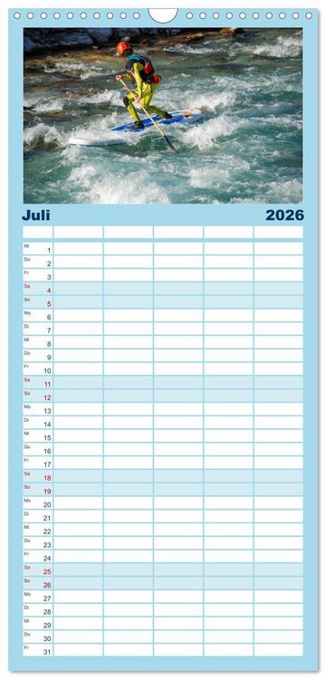 Produktbild: Familienplaner 2026 - Wildwasser Stand up mit 5 Spalten (Wandkalender, 21 x 45 cm) CALVENDO