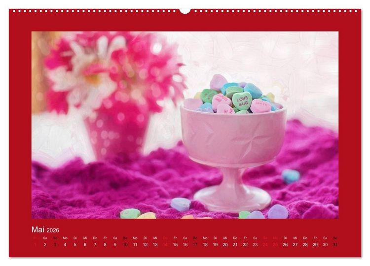 Produktbild: Botschaften mit Herz! (Wandkalender 2026 DIN A2 quer), CALVENDO Monatskalender