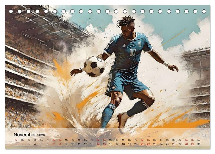 Produktbild: Fu&szlig;ball - Finale (Tischkalender 2026 DIN A5 quer), CALVENDO Monatskalender