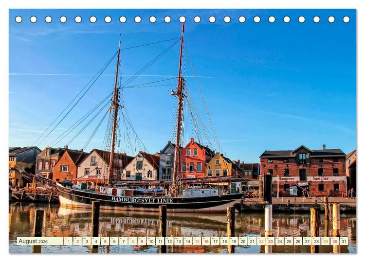 Produktbild: Reise an die Nordsee - Husum (Tischkalender 2026 DIN A5 quer), CALVENDO Monatskalender
