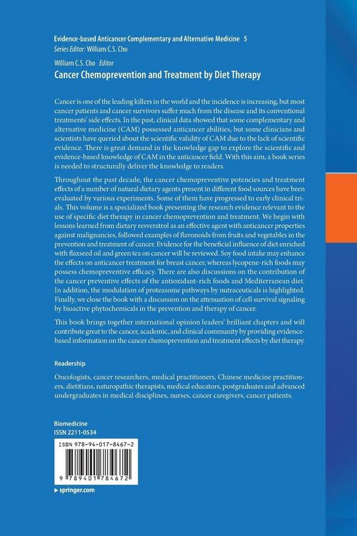 Produktbild: Cancer Chemoprevention and Treatment by Diet Therapy