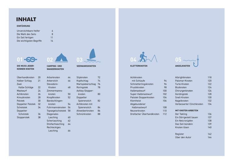 Produktbild: Das gro&szlig;e Knotenbuch - Die 50 wichtigsten Knoten f&uuml;r Alltag und Outdoor