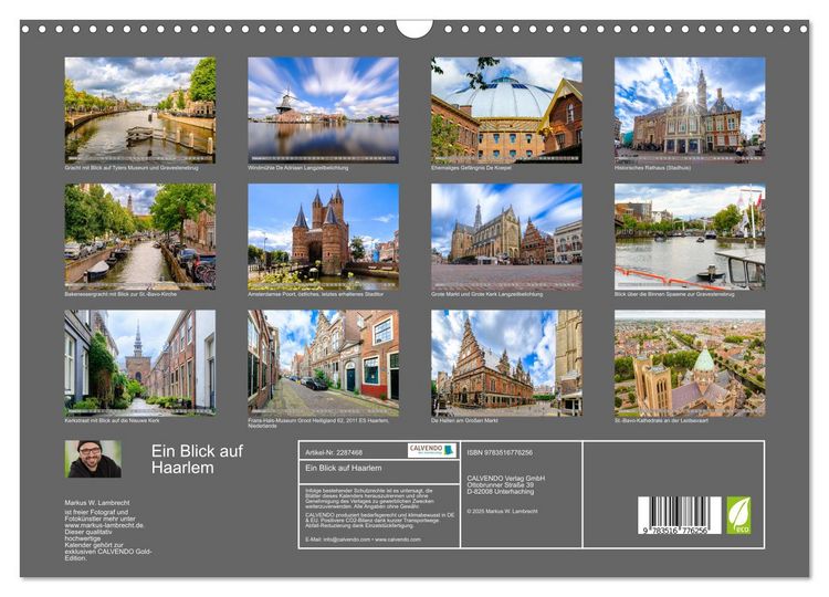 Produktbild: Ein Blick auf Haarlem (Wandkalender 2027 DIN A3 quer), CALVENDO Monatskalender