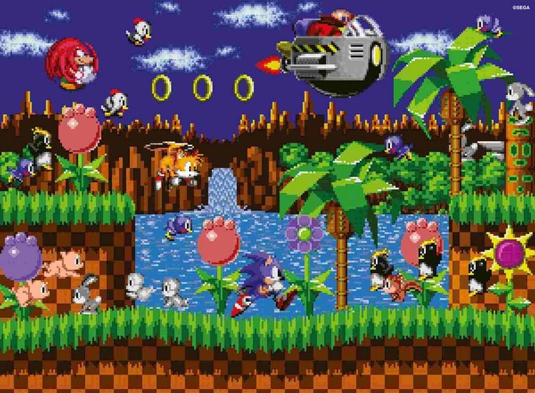 Produktbild: Erwachsenenpuzzle 500 Teile - Sonic the Hedgehog - Classic Sonic