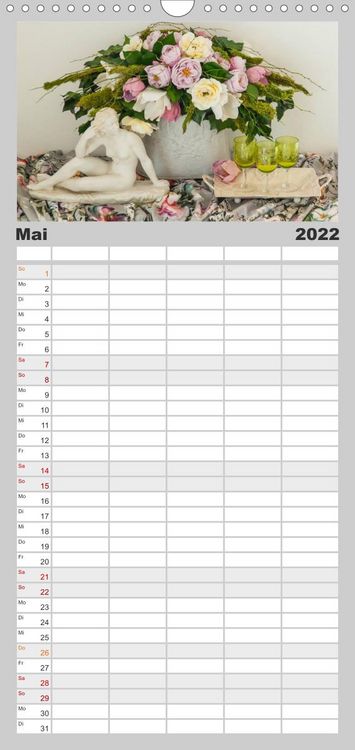 Produktbild: Familienplaner Raum f&uuml;r Blumen (Wandkalender 2022 , 21 cm x 45 cm, hoch)