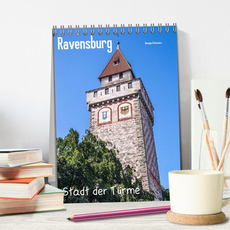 Produktbild: Ravensburg, Stadt der T&uuml;rme (Tischkalender 2026 DIN A5 hoch), CALVENDO Monatskalender