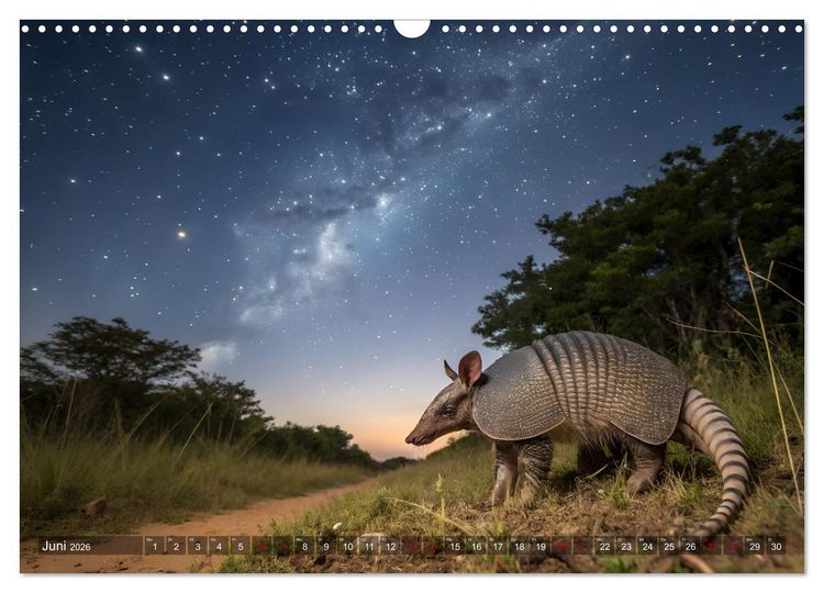 Produktbild: Zootier des Jahres 2025 - G&uuml;rteltier (Wandkalender 2026 DIN A3 quer), CALVENDO Monatskalender