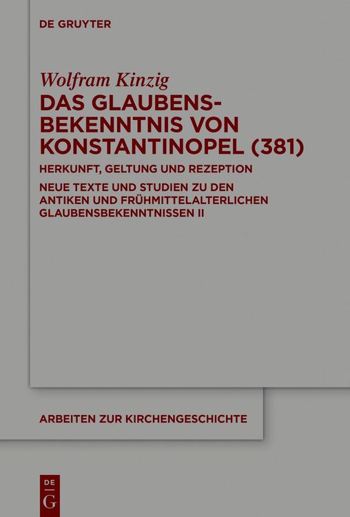 Produktbild: Das Glaubensbekenntnis von Konstantinopel (381)