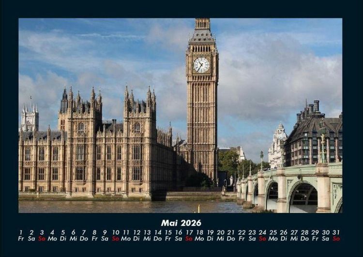 Produktbild: London 2026 Fotokalender DIN A4