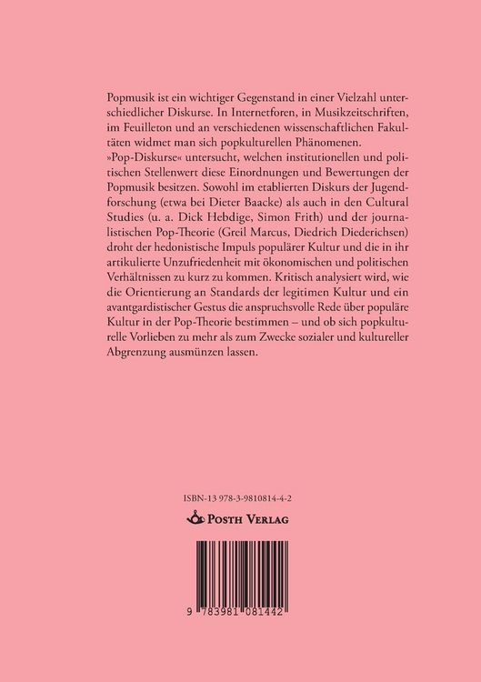 Produktbild: Pop-Diskurse