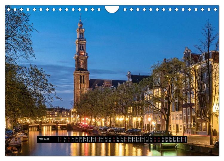 Produktbild: Amsterdam - Impressionen aus dem Grachtengordel (Wandkalender 2026 DIN A4 quer), CALVENDO Monatskalender