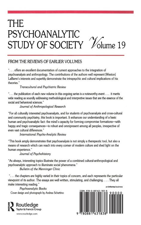 Produktbild: The Psychoanalytic Study of Society, V. 19