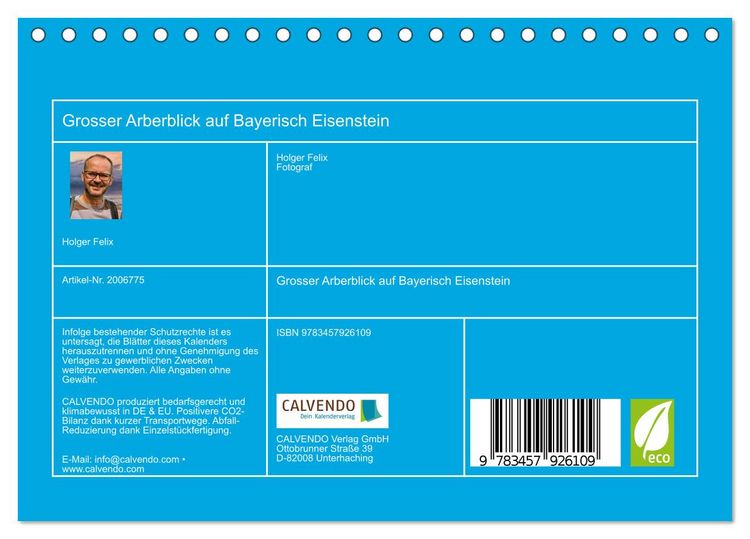 Produktbild: Grosser Arberblick auf Bayerisch Eisenstein (Tischkalender 2026 DIN A5 quer), CALVENDO Monatskalender