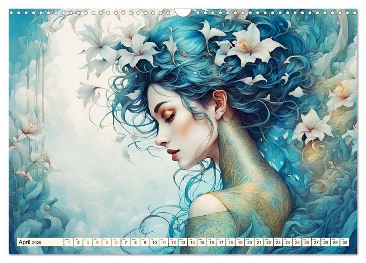 Produktbild: Ladies in a sea of flowers (Wall Calendar 2026 DIN A3 landscape), CALVENDO 12 Month Wall Calendar