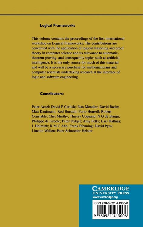 Produktbild: Logical Frameworks