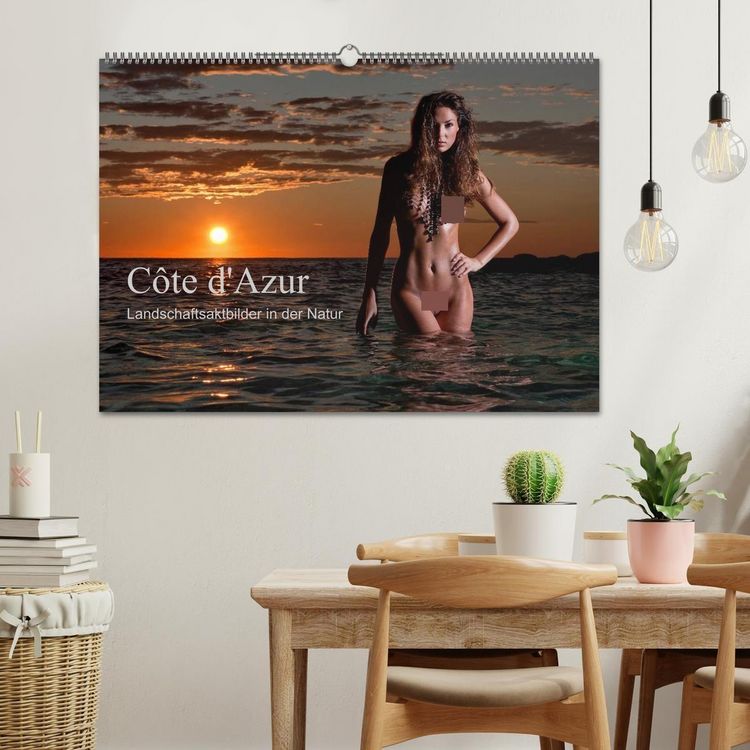 Produktbild: C&ocirc;te d'Azur - Landschaftsaktbilder in der Natur (Wandkalender 2026 DIN A2 quer), CALVENDO Monatskalender