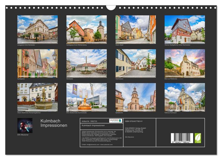 Produktbild: Kulmbach Impressionen (Wandkalender 2026 DIN A3 quer), CALVENDO Monatskalender