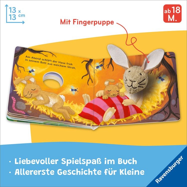 Produktbild: Mein liebstes Fingerpuppenbuch: Hallo, kleiner Hase!