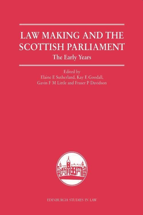 Produktbild: Law Making and the Scottish Parliament
