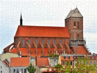 Produktbild: CALVENDO Puzzle St.-Nikolai-Kirche WISMAR (1487) | 1000 Teile Lege-Gr&ouml;&szlig;e 64x48cm Foto-Puzzle f&uuml;r gl&uuml;ckliche Stunden