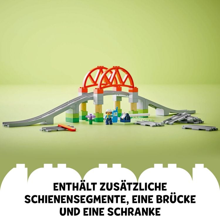 Produktbild: LEGO DUPLO Town 10426 Eisenbahnbr&uuml;cke und Schienen &ndash; Erweiterungsset