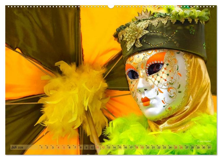 Produktbild: Magie der Masken (Wandkalender 2026 DIN A2 quer), CALVENDO Monatskalender
