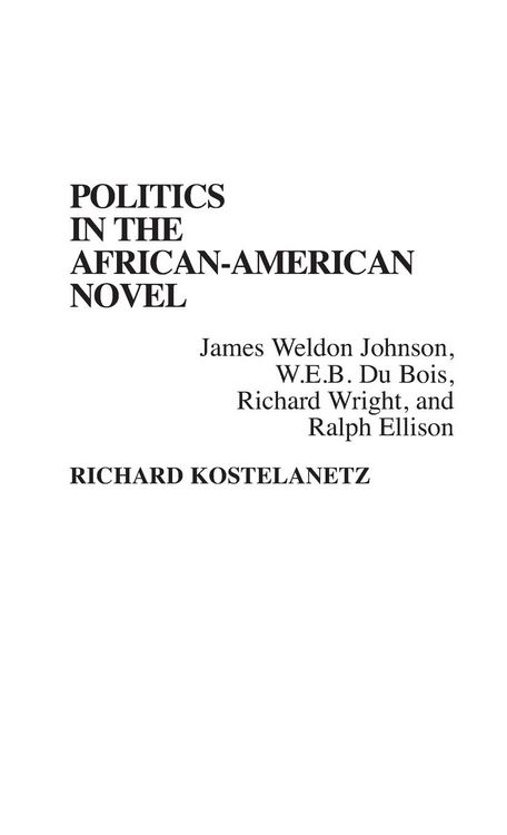 Produktbild: Politics in the African-American Novel