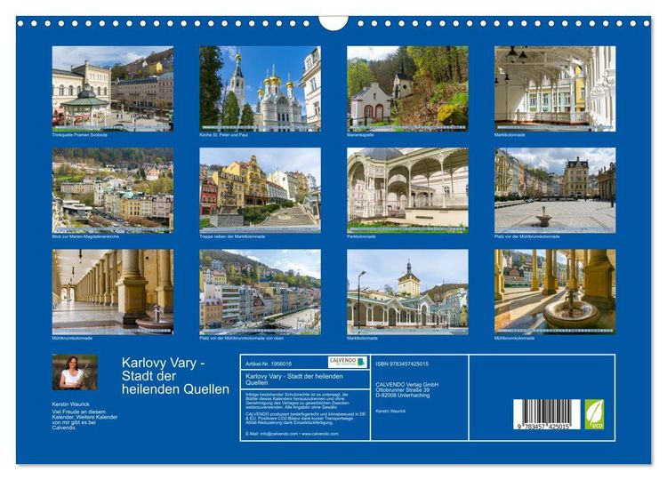 Produktbild: Karlovy Vary - Stadt der heilenden Quellen (Wandkalender 2026 DIN A3 quer), CALVENDO Monatskalender