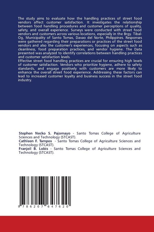 Produktbild: The Impact of Street Food Handling on Customer Satisfaction