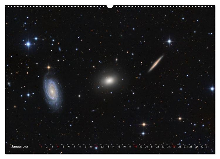 Produktbild: Faszination Galaxien Formenvielfalt der Welteninseln (Wandkalender 2026 DIN A2 quer), CALVENDO Monatskalender