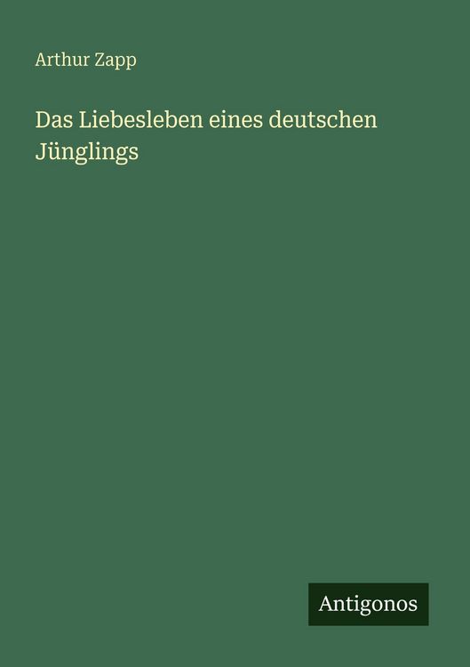 Produktbild: Das Liebesleben eines deutschen J&uuml;nglings