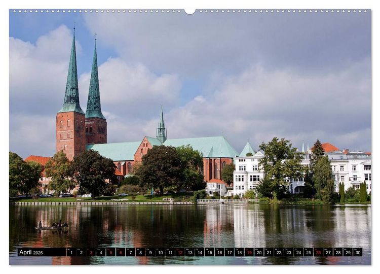 Produktbild: Ostseeperle L&uuml;beck (hochwertiger Premium Wandkalender 2026 DIN A2 quer), Kunstdruck in Hochglanz