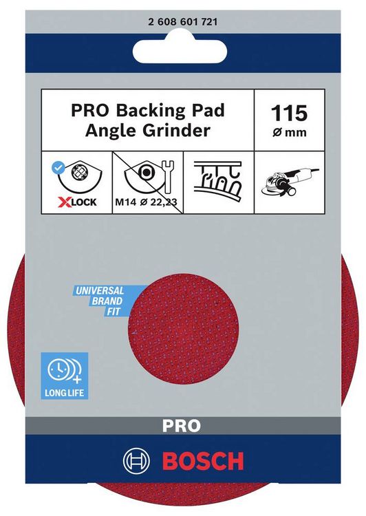 Produktbild: Bosch Accessories X-LOCK St&uuml;tzteller, mit Klettverschluss 115mm 2608601721