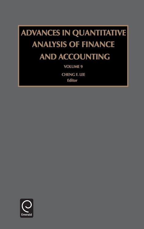 Produktbild: Advances in Quantitative Analysis of Finance and Accounting