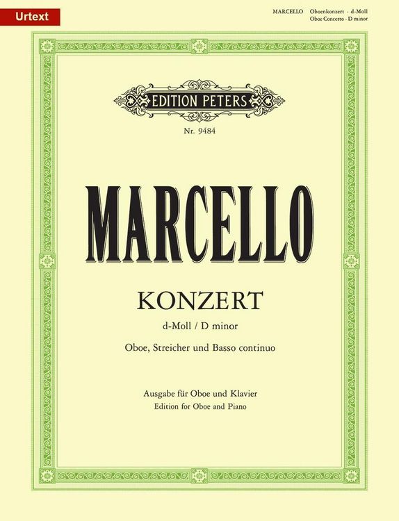 Produktbild: Oboenkonzert d-Moll f&uuml;r Oboe u. Klavier, Urtext (Fechner)