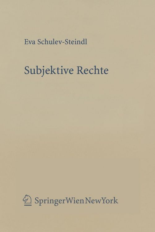 Produktbild: Subjektive Rechte
