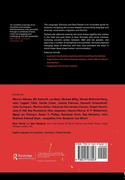 Produktbild: The Language, Ethnicity and Race Reader