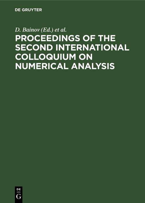 Produktbild: Proceedings of the Second International Colloquium on Numerical Analysis