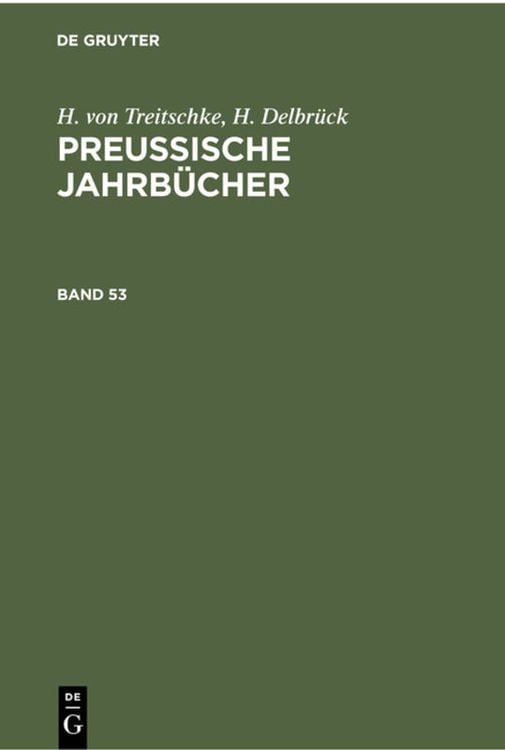 Produktbild: Preußische Jahrbücher. Band 53