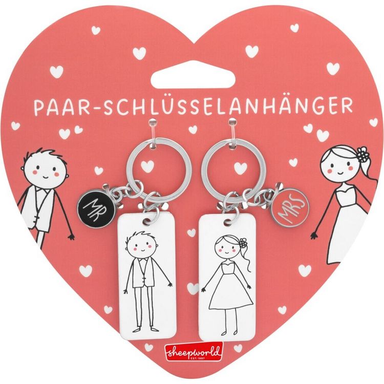 Produktbild: Paar-Schl&uuml;sselanh&auml;nger Motiv "Mr & Mrs"