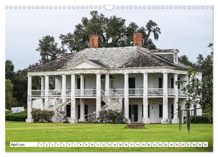 Produktbild: Louisiana - S&uuml;mpfe und Plantagenh&auml;user (Wandkalender 2026 DIN A3 quer), CALVENDO Monatskalender