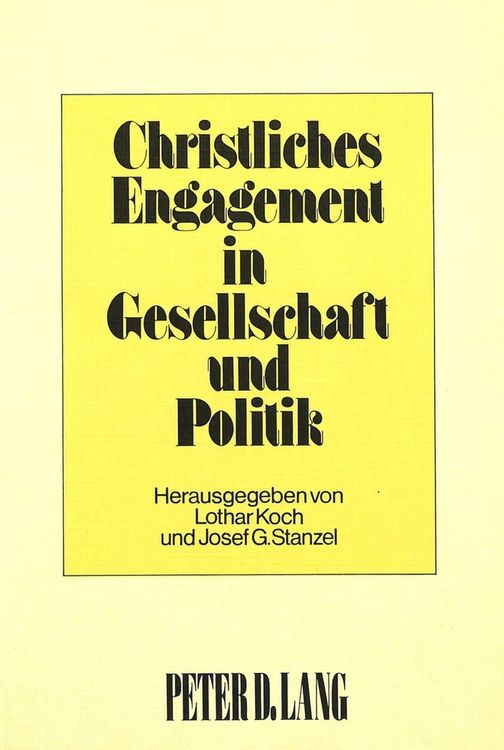 Produktbild: Christliches Engagement in Gesellschaft und Politik