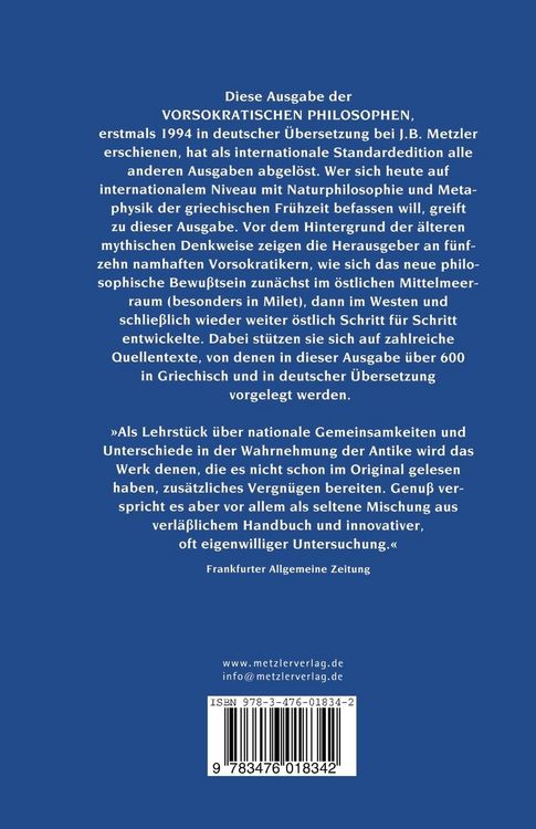 Produktbild: Die vorsokratischen Philosophen
