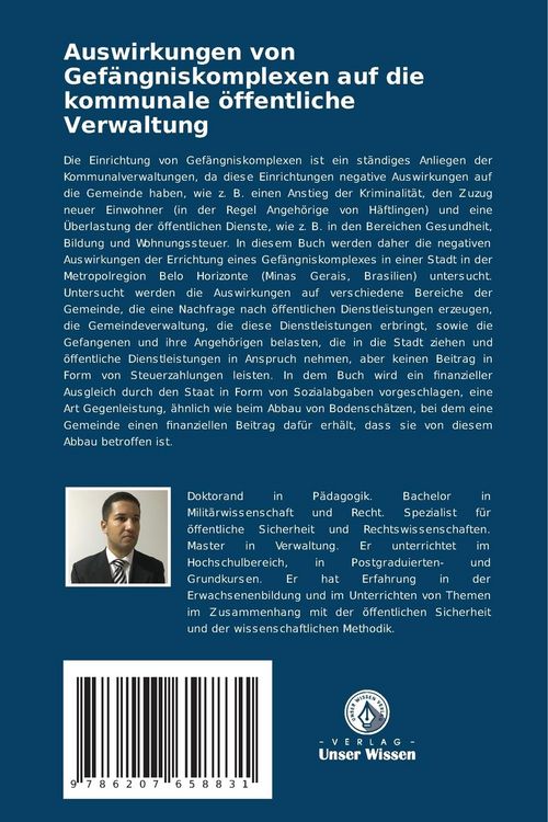 Produktbild: Auswirkungen von Gef&auml;ngniskomplexen auf die kommunale &ouml;ffentliche Verwaltung