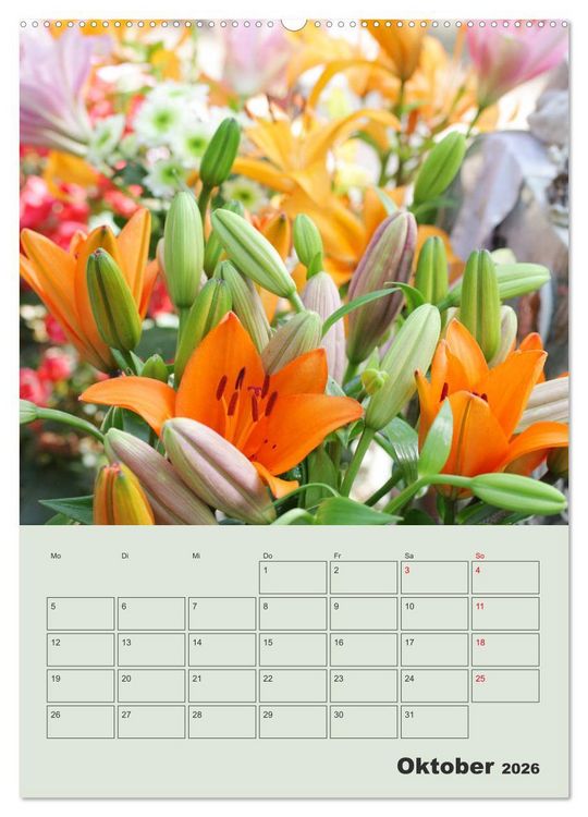 Produktbild: Lilien im Garten (hochwertiger Premium Wandkalender 2026 DIN A2 hoch), Kunstdruck in Hochglanz