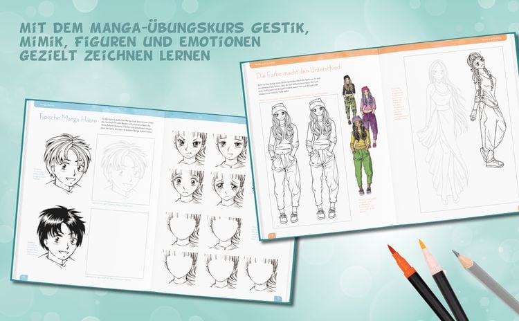 Produktbild: Manga Step by Step &Uuml;bungsbuch 1