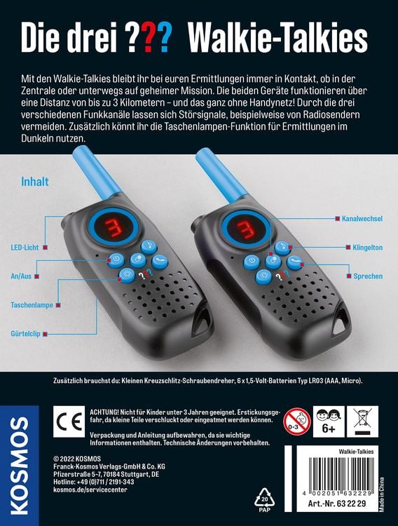 Produktbild: KOSMOS - Die Drei ???: Walkie-Talkies