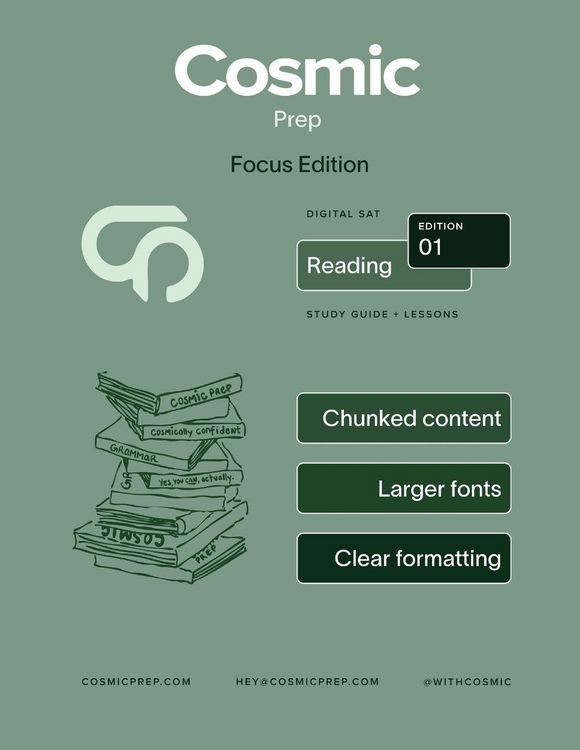 Produktbild: Cosmic Prep Digital SAT Reading Guide Focus Edition
