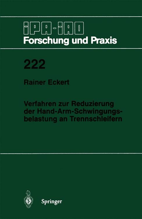 Produktbild: Verfahren zur Reduzierung der Hand-Arm-Schwingungsbelastung an Trennschleifern