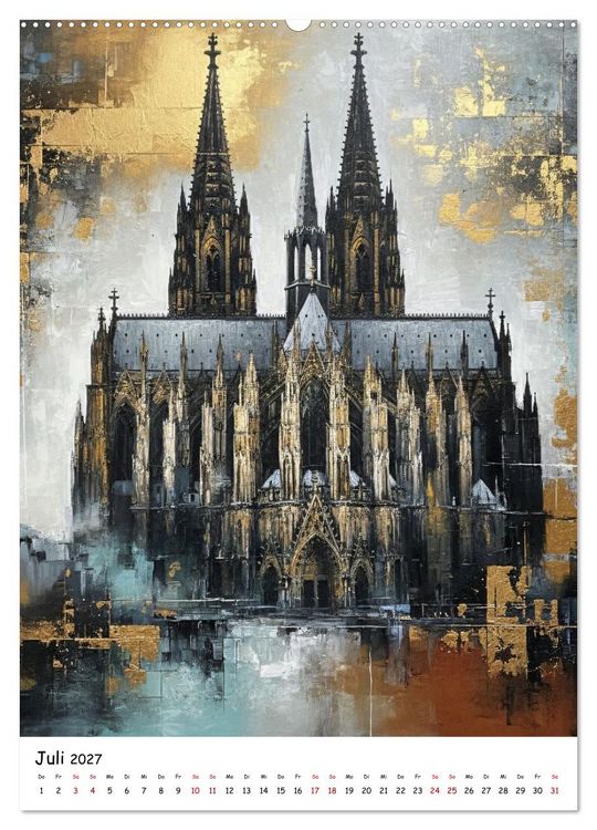 Produktbild: K&ouml;lner Dom-Impressionen: Eine k&uuml;nstlerische Reise (Wandkalender 2027 DIN A2 hoch), CALVENDO Monatskalender
